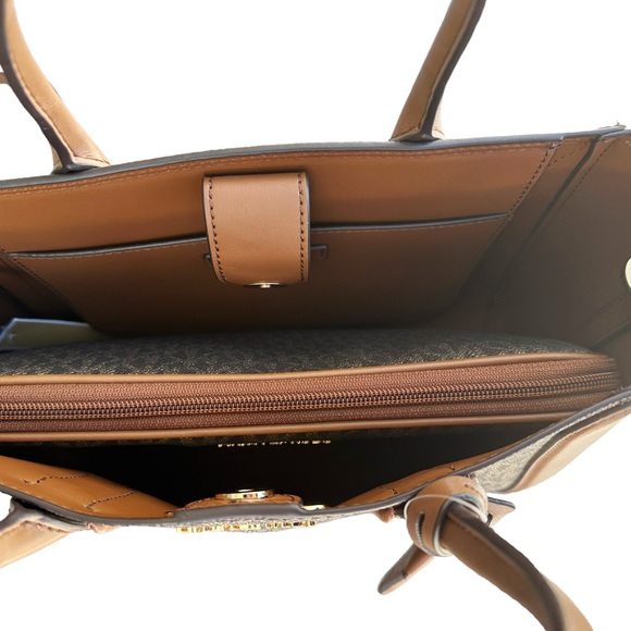 Michael Kors Brown Gold Satchel + IPad Case - Picture 7 of 9